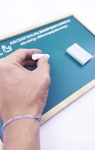 Lousa Verde Quadro Negro Escolar Moldura Em Madeira Anotações Estudar Lembrete Promoção