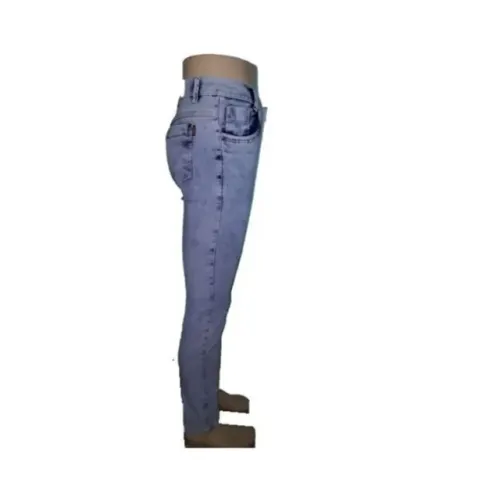Calça Jeans Masculina Azul Claro Estampada
