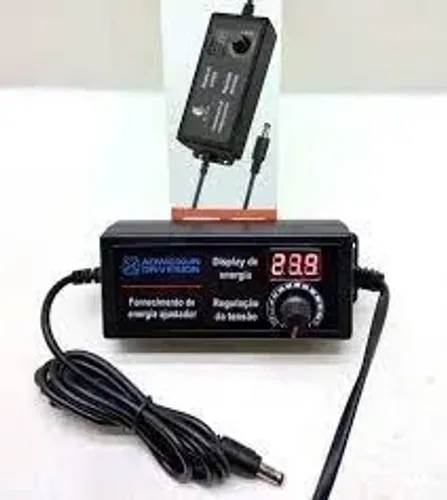 Fonte Universal Ajustavel Digital 3a - Saída Regulavel De 3v A 24v 72w Plug P4 Macho