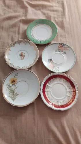 5 Pires de chá Porcelana Real