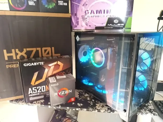 Pc Gamer Ryzen 5 3500x com a Rx580 8gb Novo montado Agora 1 Ano de Garantia