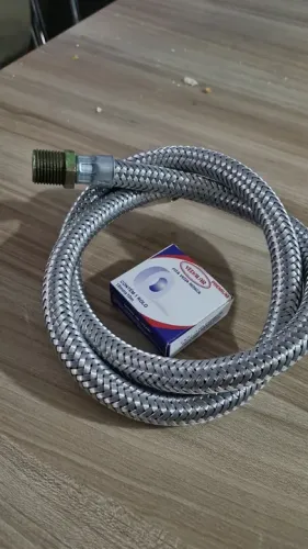 Kit para ligação de gás, mangueira metálica conversão de gás glp e gn