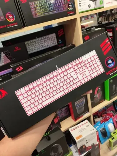 Teclado Mecânico Mitra Single Color Lunar White Red - Lojoa Física