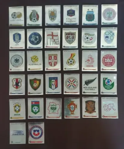 Figurinhas brilhantes da Copa do Mundo de 2010