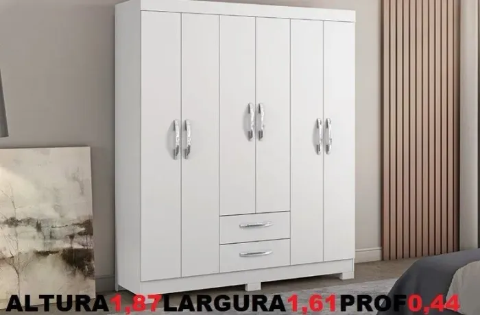 Guarda roupa casal 6 portas2 gavetas 