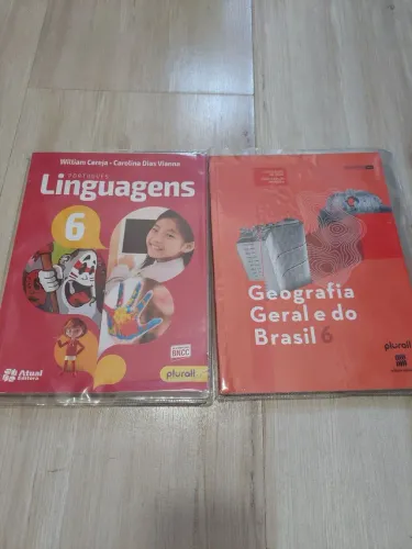 Livro de Português Linguagem e Geografia Geral do Brasil Editora Plural