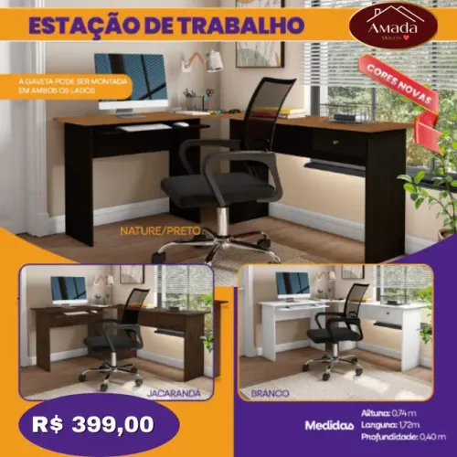 Estação de trabalho, entrega em 3 dias 