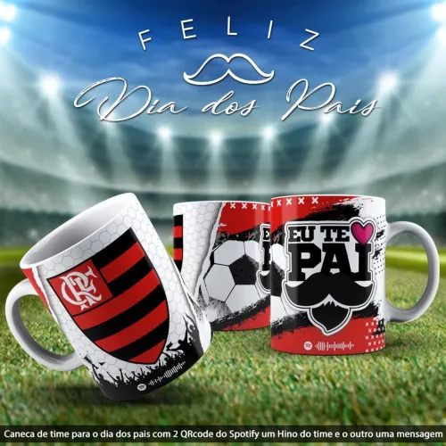 Caneca flamengo dia dos pais