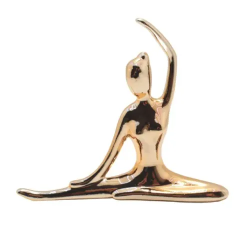 Enfeite Decorativo Bailarina De Porcelana Metalizado