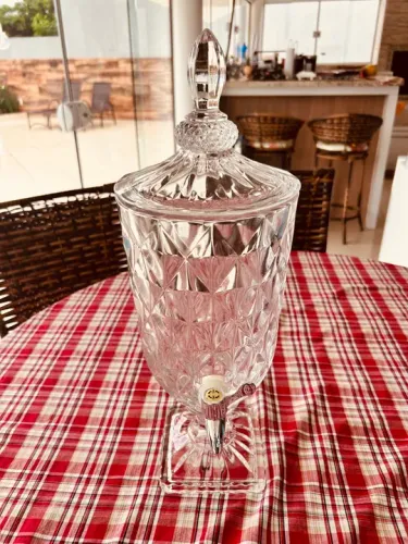 Dispenser Água Saborizada 3,0L Jarro de Vidro para Bebidas - Decoração e Funcionalidade