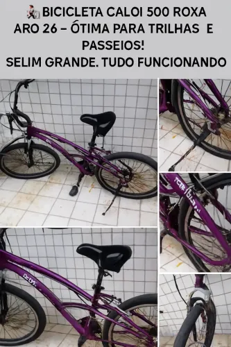 bicicleta caloi 500 roxa aro 26 - Ótima para Trilhas e Passeios!