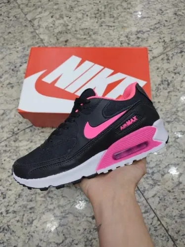 Tênis Nike Air Max 90 Feminino Preto e Rosa
