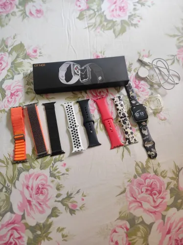Smartwatch DT 07 - 8 pulseiras