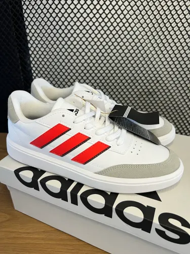 Tênis Adidas Courtblock Original Branco vermelho 