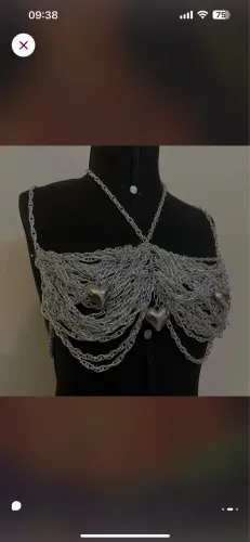 top feminino de correntes 