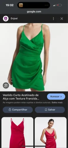 VESTIDO CURTO ACETINADO DE ALÇA COM TEXTURA FRANZIDA