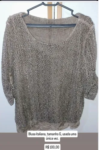 Blusa Italiana Tamanho G
