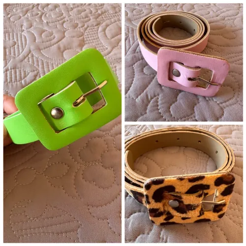 Vendo 3 cintos em couro sintético tamanho M Novos