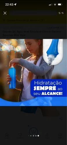 Garrafa De Água Mole Dobrável 