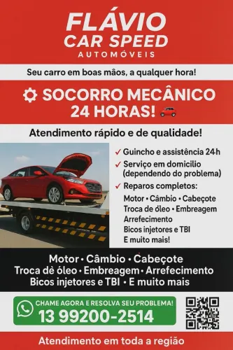 Mecânico Automotivo 24hrs - Socorro Emergencial | Flávio Car Speed