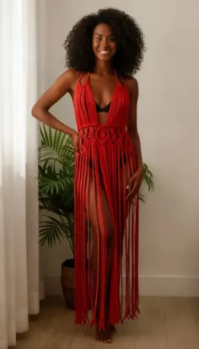 Vestido em macramê atacado / varejo