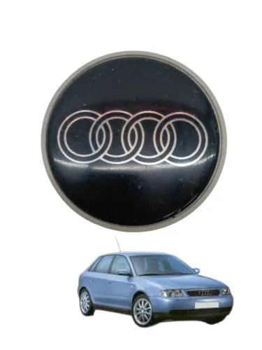 Tampa Central Calota Roda Audi A3 Preto 1999 2001 2002 2003
