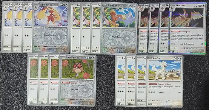 Deck lopunny cartas originais de pokémon