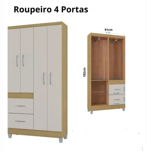Super Oferta de Guarda roupa 4 portas com Frete grátis!!