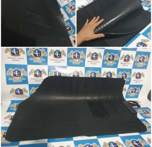 Kit Tapete 4 Unidades Universal Resistente Emborrachado Fácil Limpeza