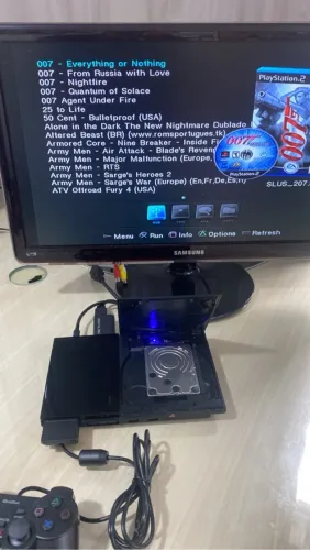 Ps2 1 Tb com 2 controles e cabos, com mais de 2400 jogos