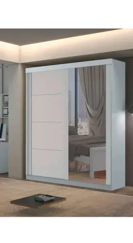 Guarda Roupa 2 portas de Correr 2 Gavetas Espelho Buzios 100% MDF Novo Fazemos Entrega