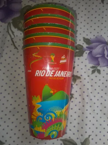 Copos Colecionáveis Cerveja Brahma Budweiser Copa do Mundo 2014 Brasil e 2022