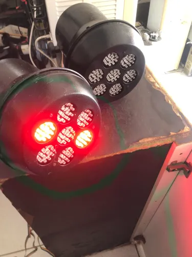 Canhões de luzes com strobo