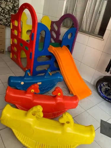 Playcenter Infantil Completo com Escorrega e Balanço