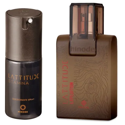 Kit perfume Lattitude expedition e desodorante spray stamina