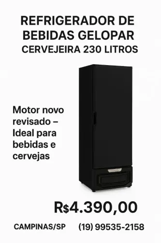 Refrigerador de bebidas gelopar-230litros vertical