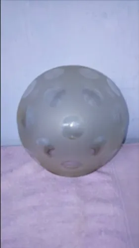 Grande Cúpula Globo de Vidro Antigo Redondo com jateamento Fosco 