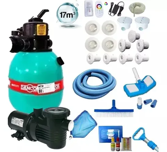Equipamentos e serviços para piscinas.