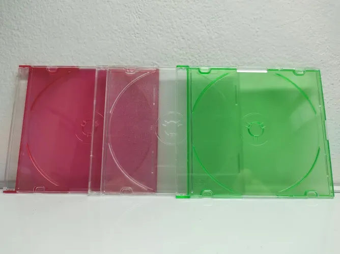 Kit 3 caixas Slim para CD/DVD