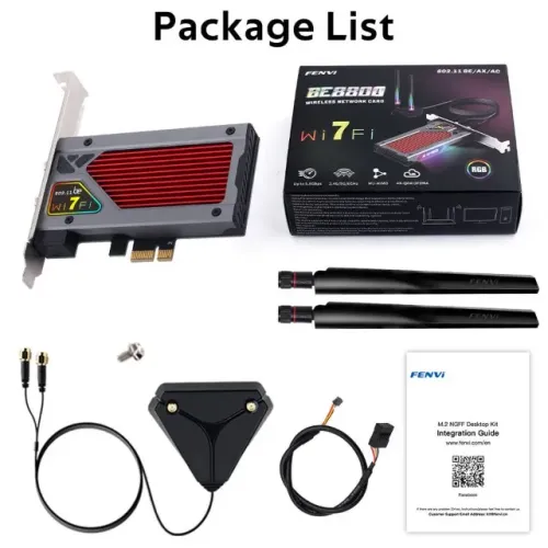 Adaptador Wi-Fi 7 e Bluetooth 5.4 FENVI PCIE