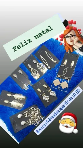 Brincos semijoias folheados e misangas-