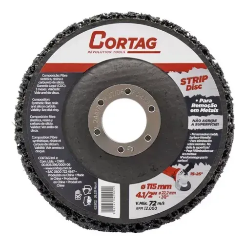 Disco Strip Para Remoção Em Metais 115mm Cortag