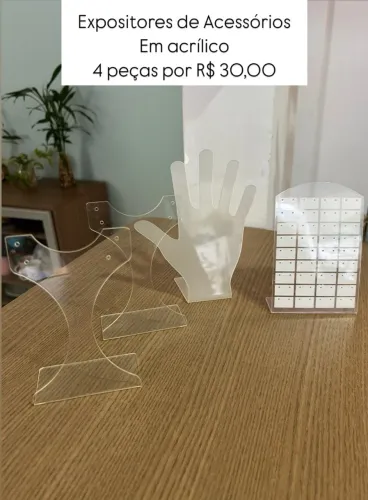 Expositor de Brincos em Acrílico - 4 Peças