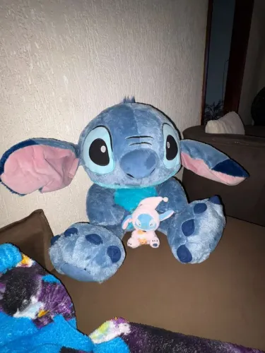 Stitch Disney Pelúcia Gigante 65cm.<br><br>Original + Chaveiro de Brinde