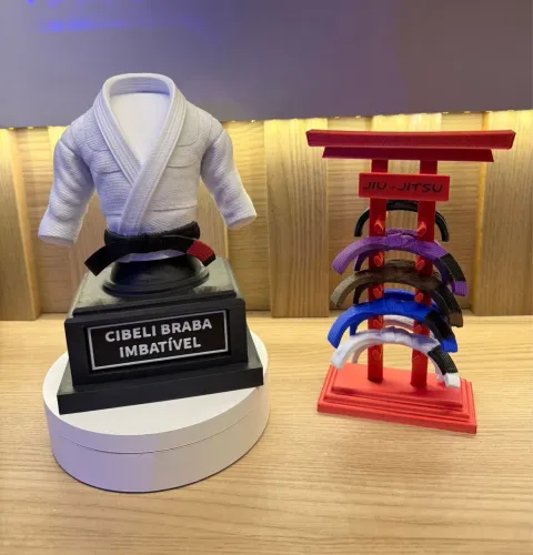 Mini Kimono + suporte com faixas / personalizado