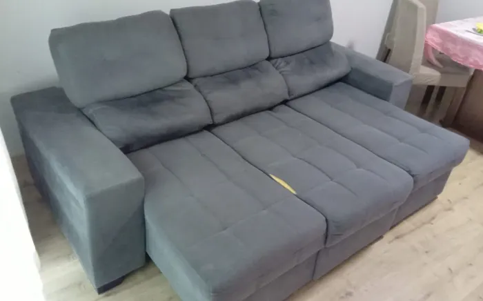 VENDO SOFA RETRÁTIL E RECLINÁVEL 2.25MTS CINZA SUEDE