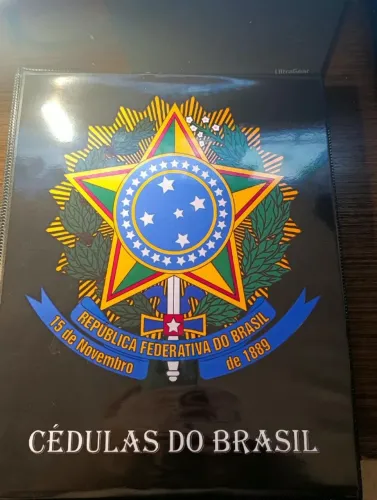 Álbum de coleção histórica - 107 cédulas do Brasil - Franca/SP