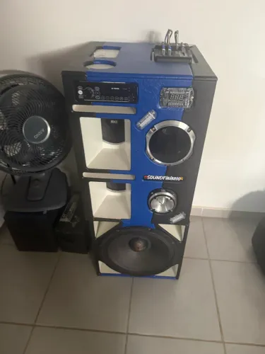 Som automotivo/residencial caixa trio 4 vias 
