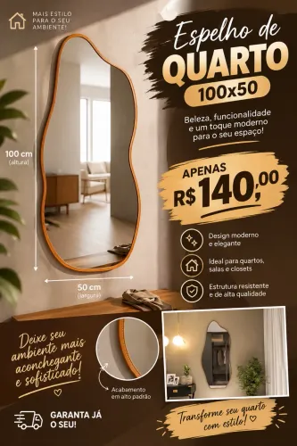Espelho de Quarto 100x50