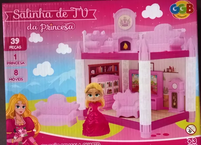 Salinha De TV Da Princesa Com 39 Peças E 1 Boneca Princesa Novo